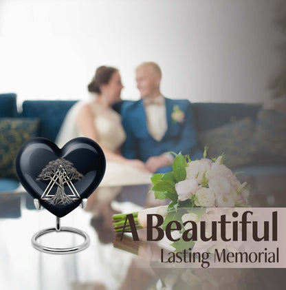 10 inch heart design catholic urn, aluminium