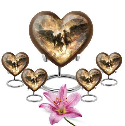 heart-shaped Catholic urn