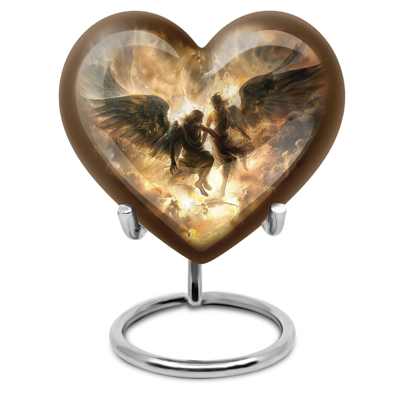 heart-shaped Catholic urn