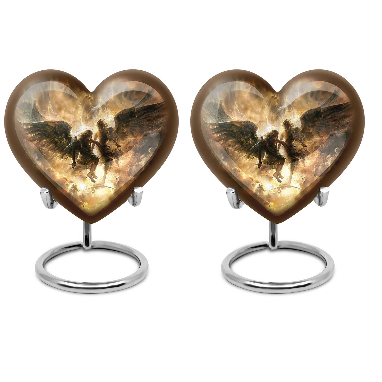 heart-shaped Catholic urn