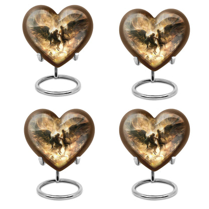 heart-shaped Catholic urn
