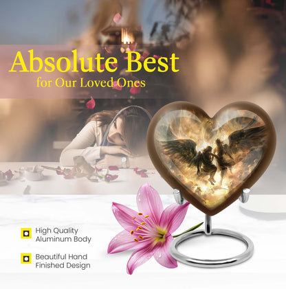 heart-shaped Catholic urn