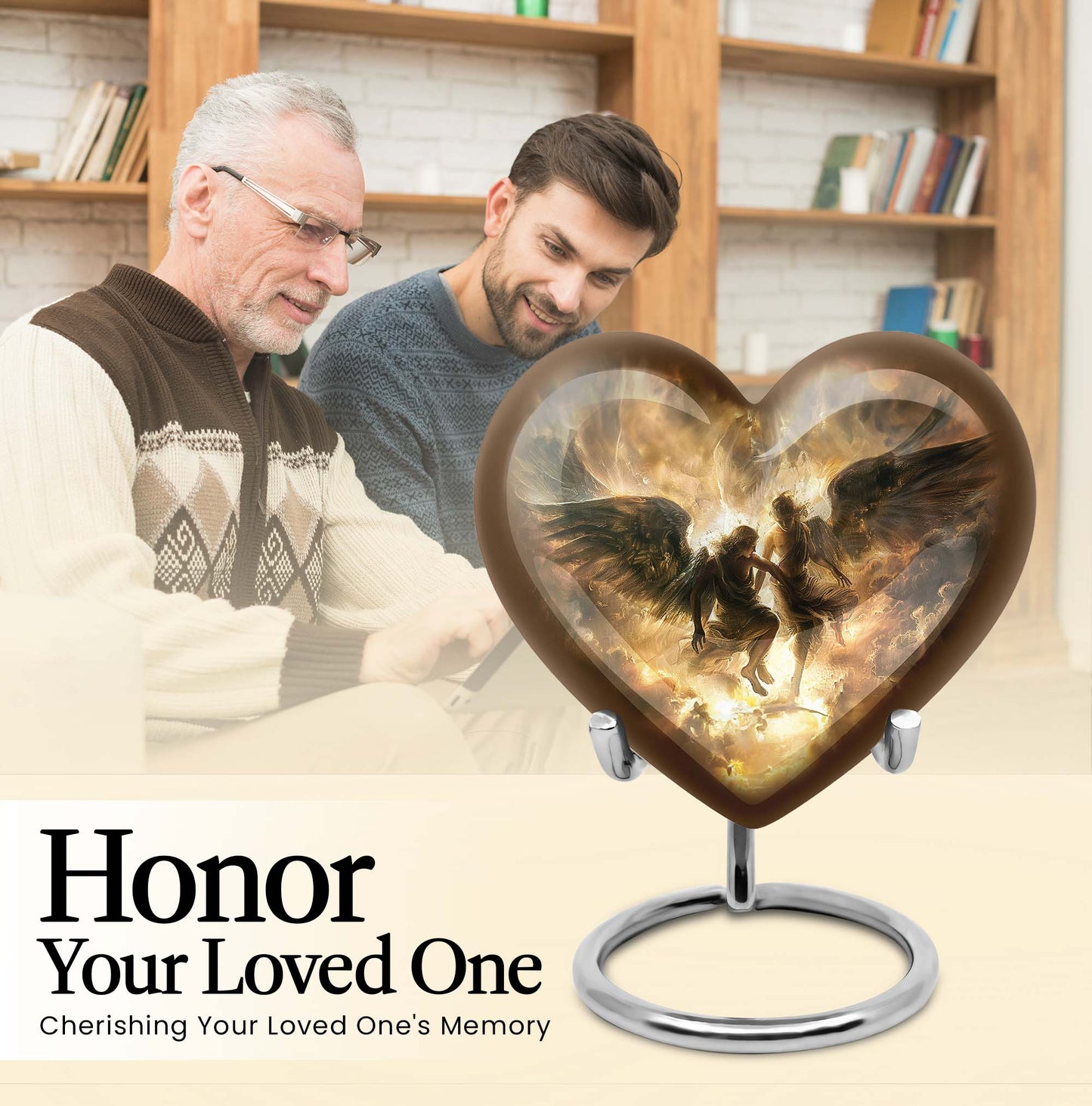 heart-shaped Catholic urn