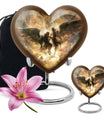 heart-shaped Catholic urn