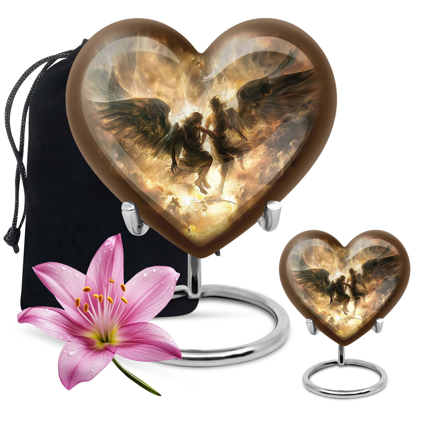 heart-shaped Catholic urn