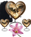 heart-shaped Catholic urn