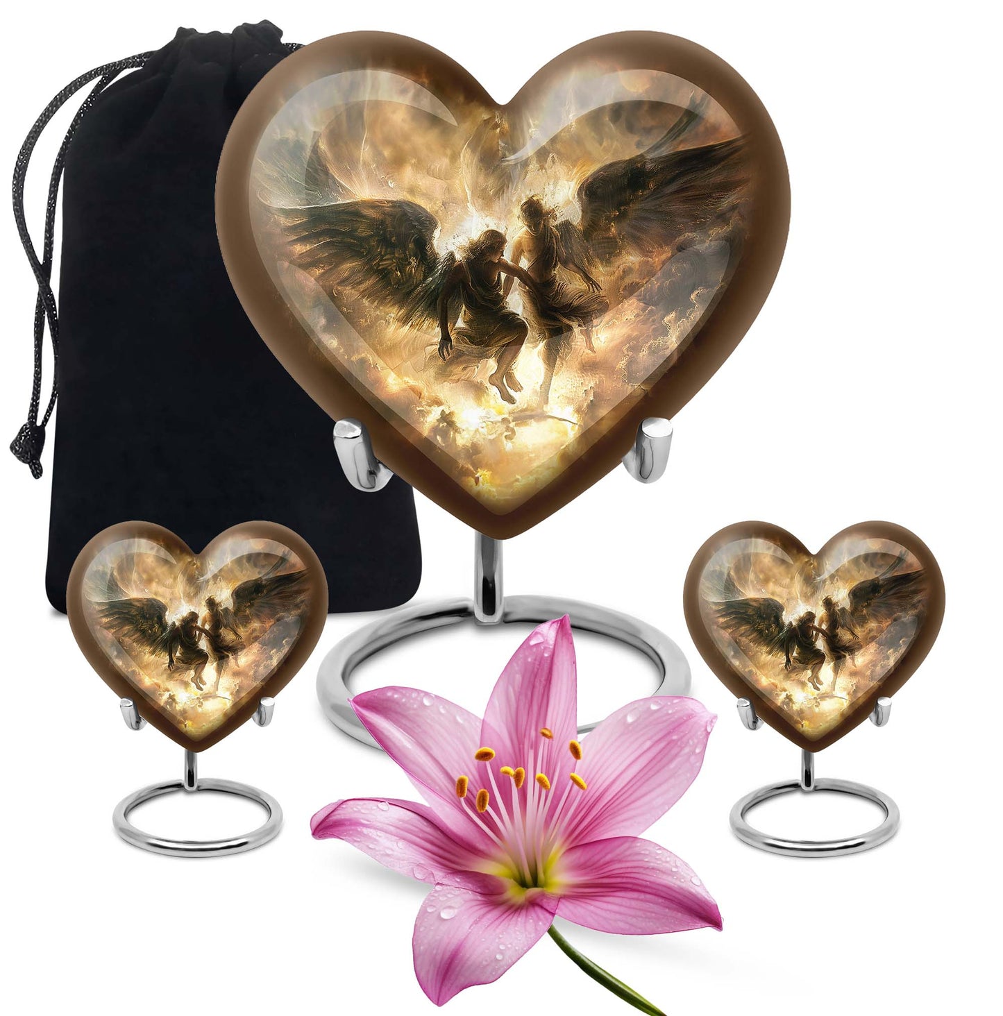 heart-shaped Catholic urn