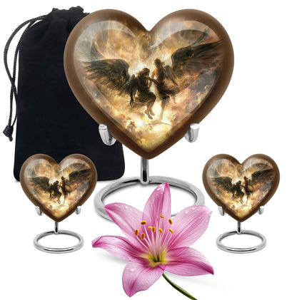 heart-shaped Catholic urn