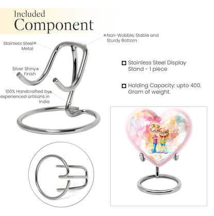 Brother and Sister Heart Urn 