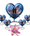 Heart-design medium size brother and sister urn