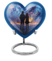 Heart-design medium size brother and sister urn