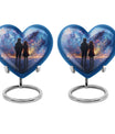 Heart-design medium size brother and sister urn