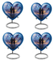 Heart-design medium size brother and sister urn