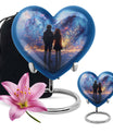 Heart-design medium size brother and sister urn