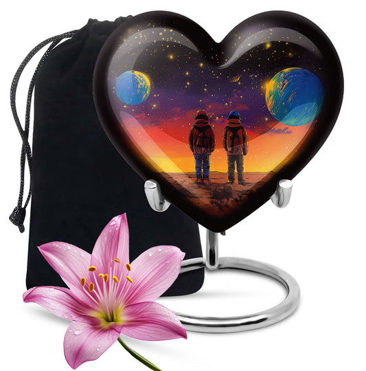burial ash urn for brother and sister