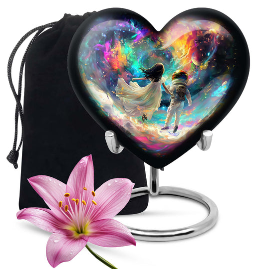  heart urn for brother and sister made from which comes 