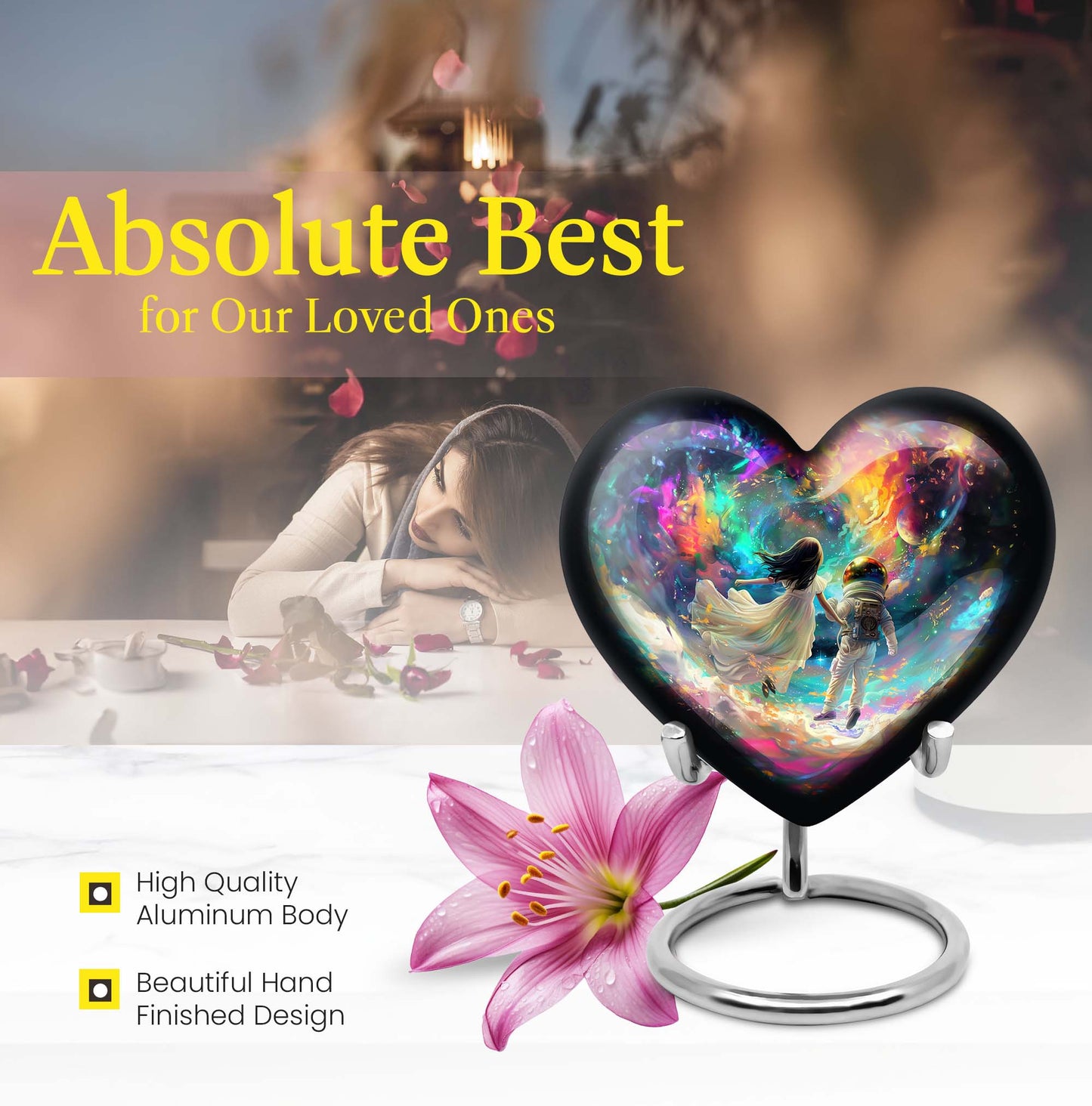  heart urn for brother and sister made from which comes 