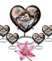heart-design brother and sister urn