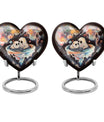 heart-design brother and sister urn
