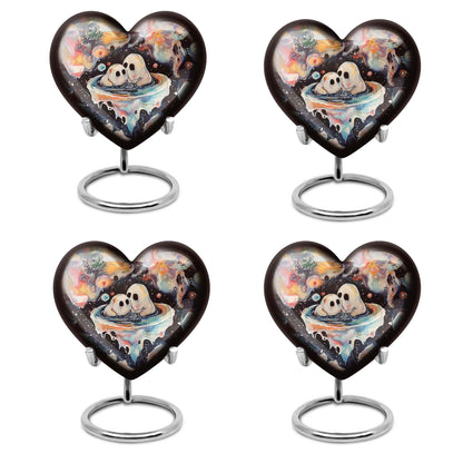 heart-design brother and sister urn