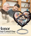 heart-design brother and sister urn