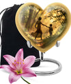 brother and sister heart-shaped cremation urn