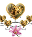 brother and sister heart-shaped cremation urn