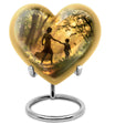 brother and sister heart-shaped cremation urn