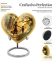 brother and sister heart-shaped cremation urn