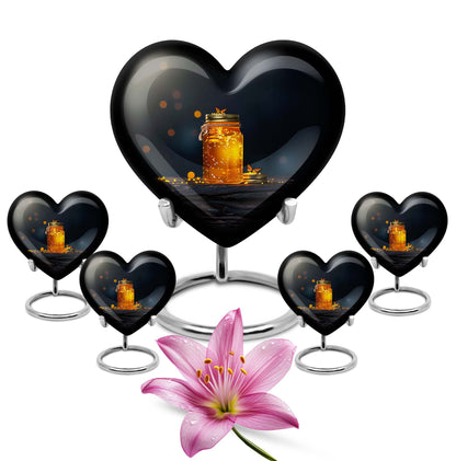  Memorial adult urn with velvet pouch