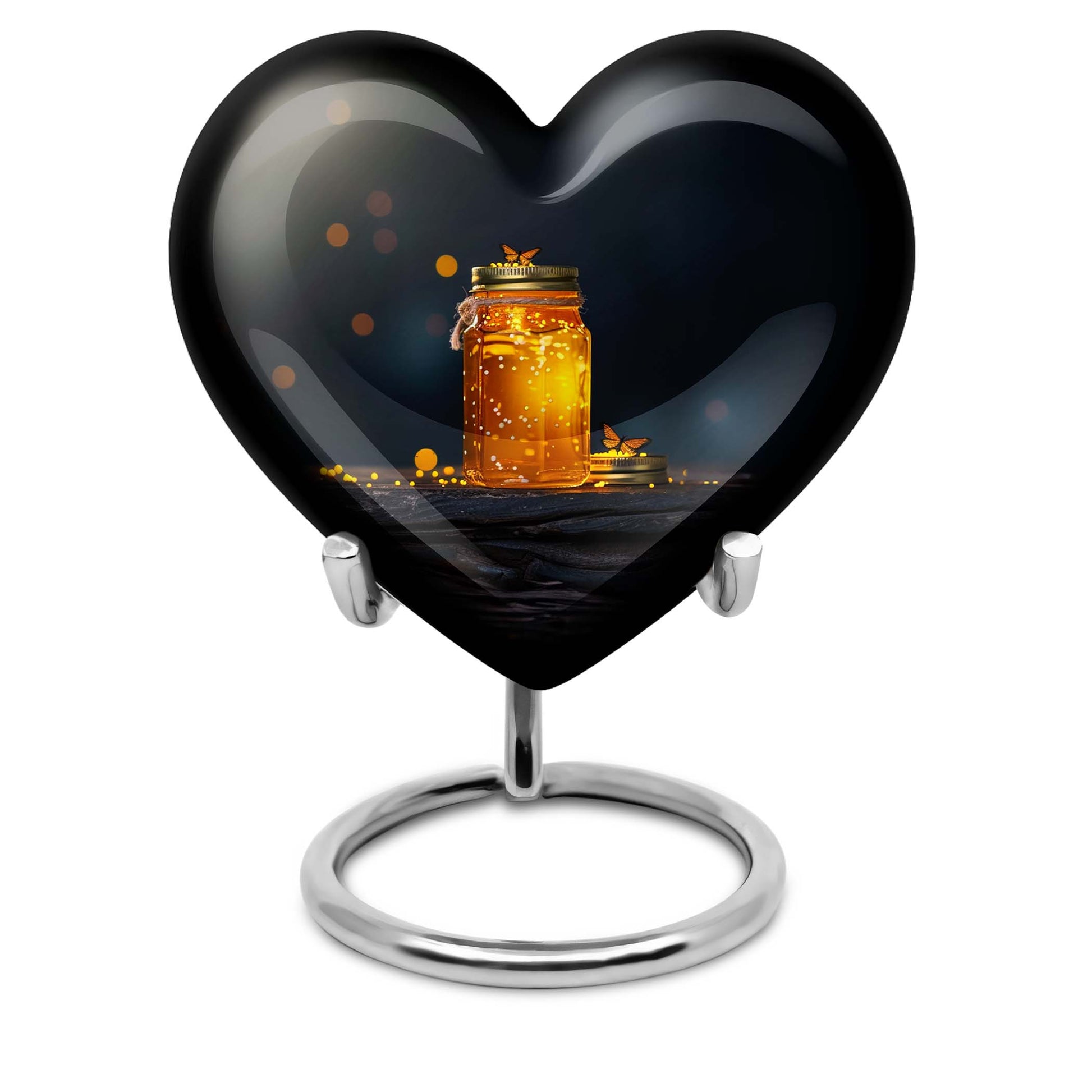  Memorial adult urn with velvet pouch