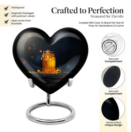  Memorial adult urn with velvet pouch