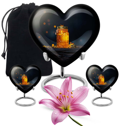  Memorial adult urn with velvet pouch