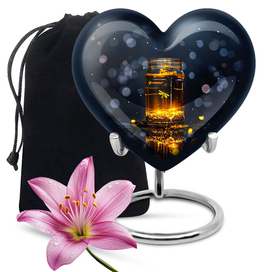heart shaped honey pot urn
