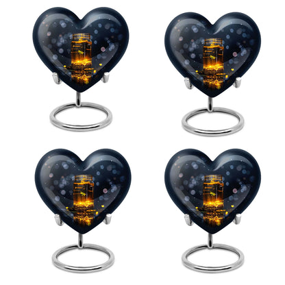 heart shaped honey pot urn