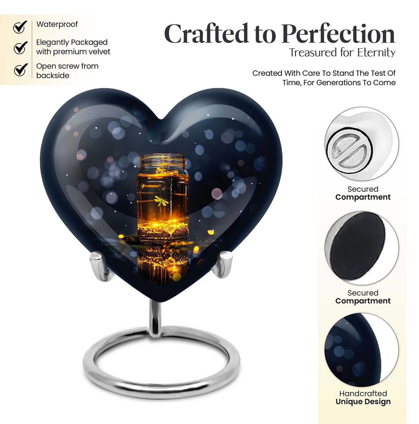heart shaped honey pot urn
