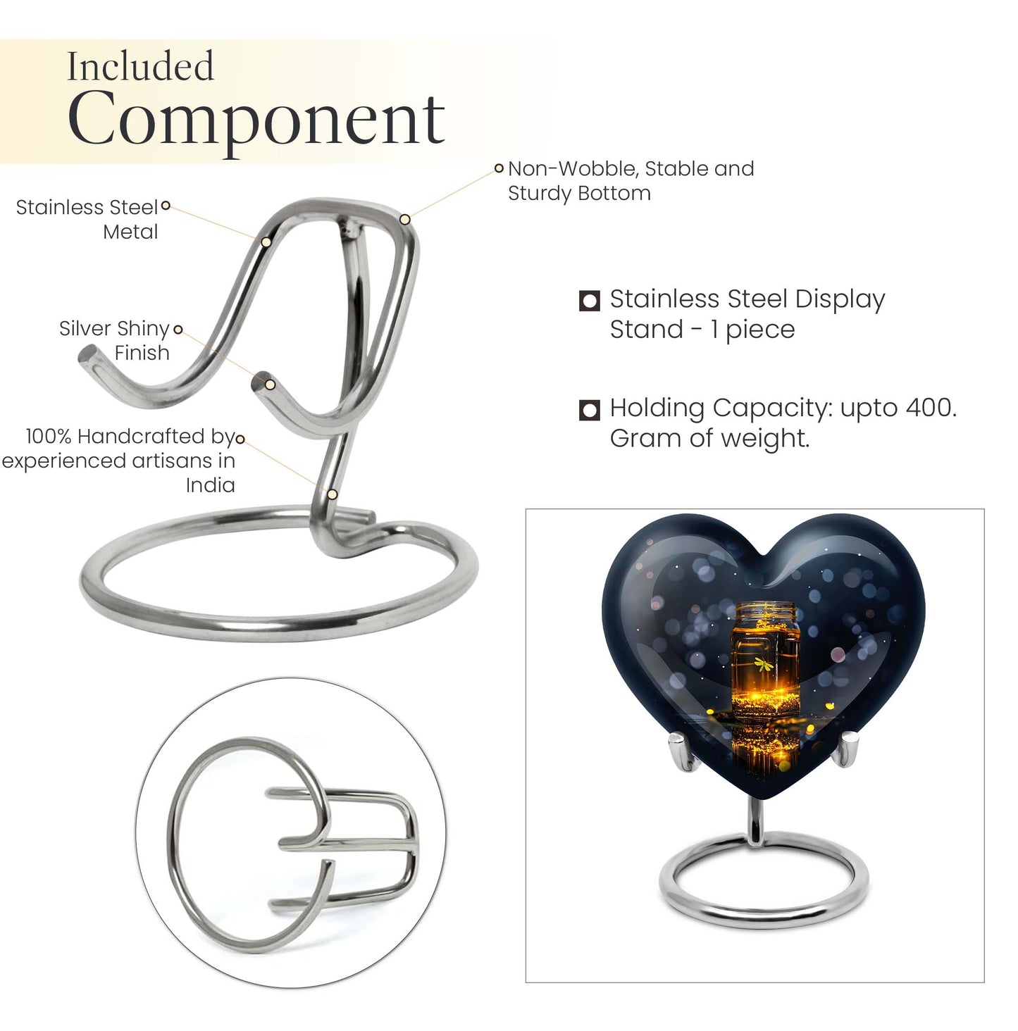 heart shaped honey pot urn