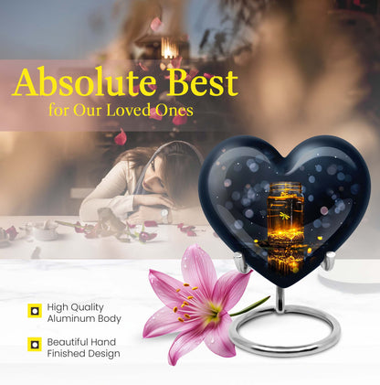 heart shaped honey pot urn