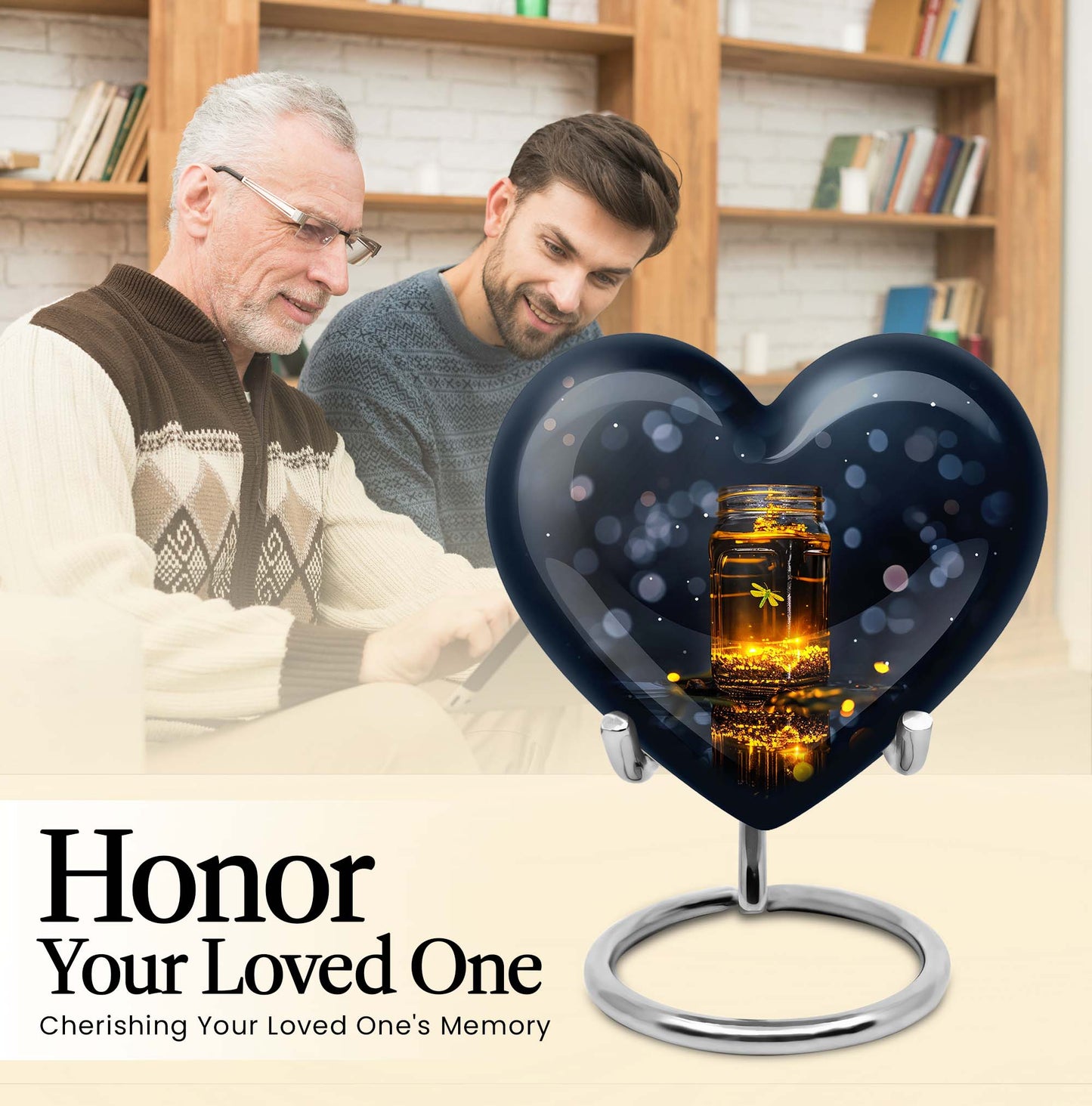 heart shaped honey pot urn