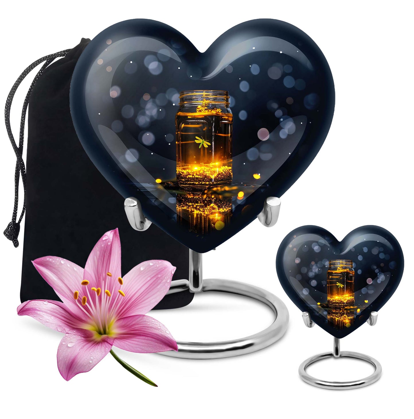 heart shaped honey pot urn