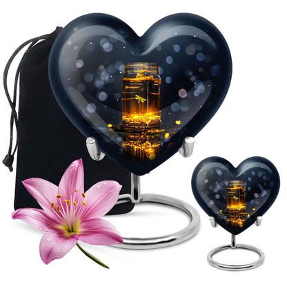 heart shaped honey pot urn