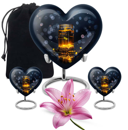 heart shaped honey pot urn