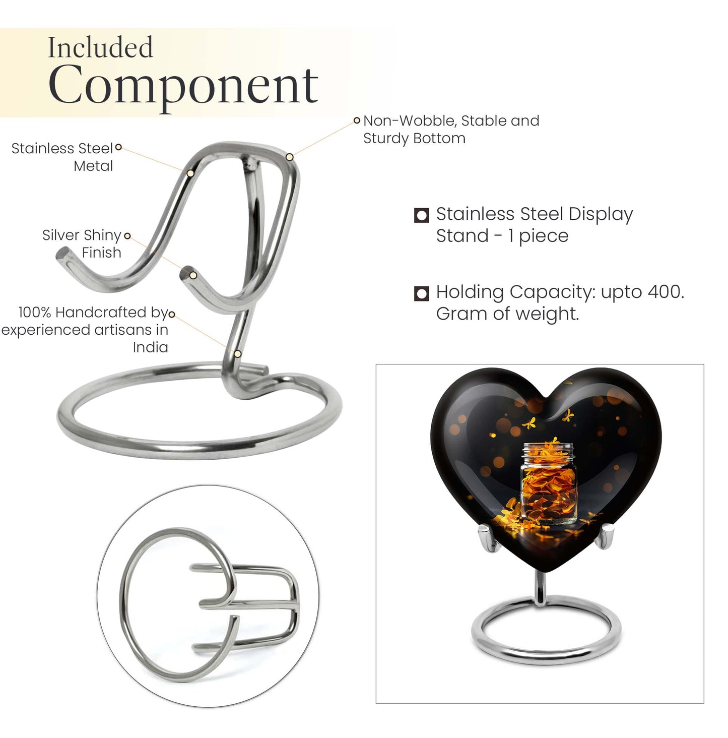 heart-shaped Honey pot Urn