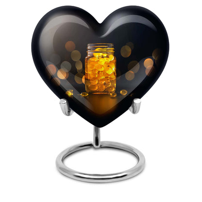 Heart-shaped, 10-inch Honey Pot Urn for ashes