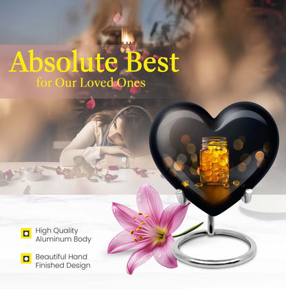 Heart-shaped, 10-inch Honey Pot Urn for ashes
