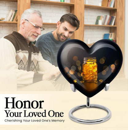 Heart-shaped, 10-inch Honey Pot Urn for ashes