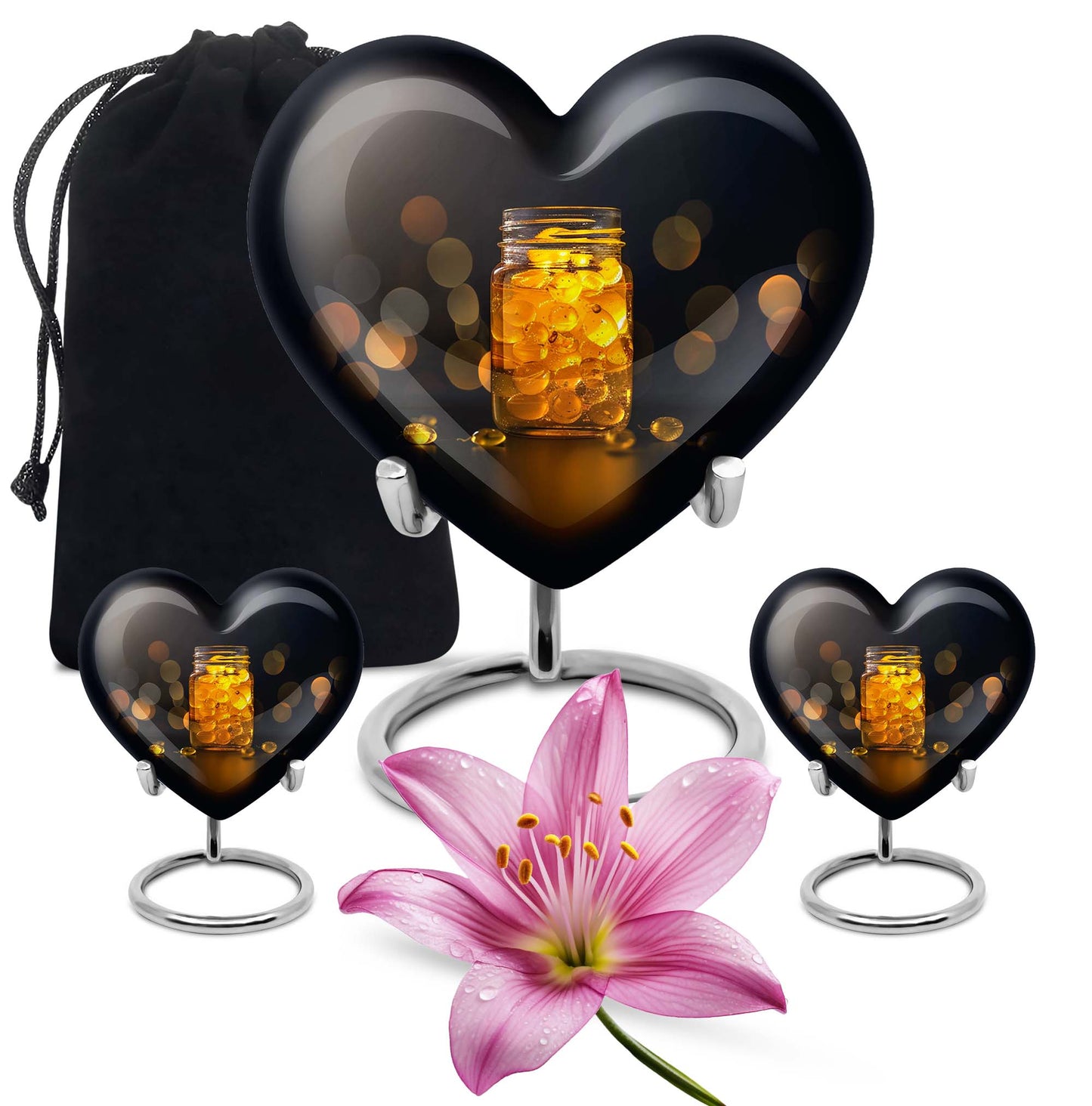 Heart-shaped, 10-inch Honey Pot Urn for ashes