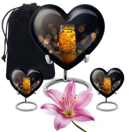 Heart-shaped, 10-inch Honey Pot Urn for ashes