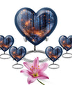 Twilight forest heart urn for men