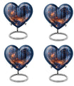 Twilight forest heart urn for men